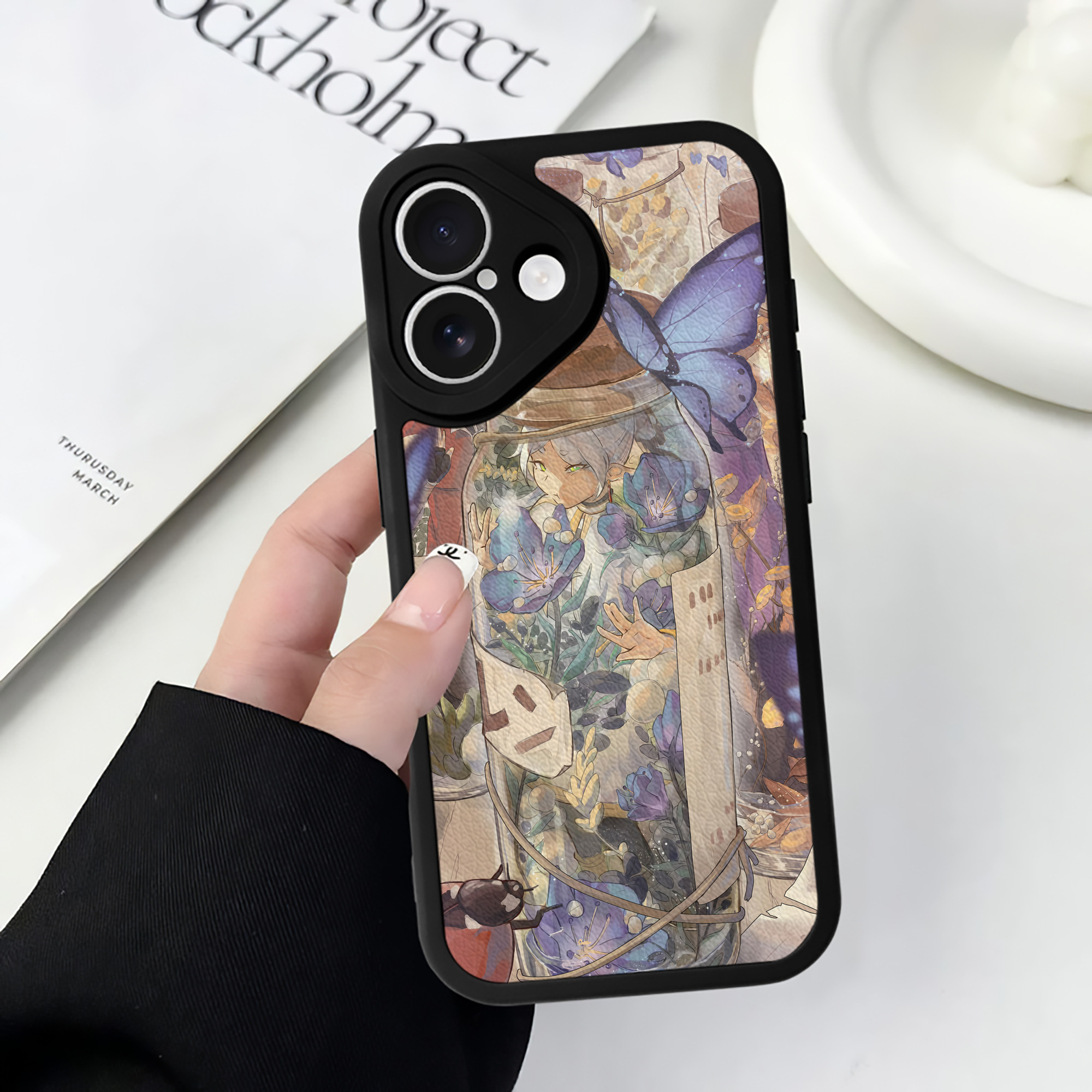 （画像用） 葬送のフリーレン Frieren 【iPhone 16シリーズ対応】シリコンスマホケース（レザー調） 材質：シリコン